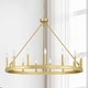 preview thumbnail 45 of 56, Acroma 15-light Farmhouse Large Wagon Wheel Candle Chandelier with UL Certified - D40'' * H130'' Satin Brass