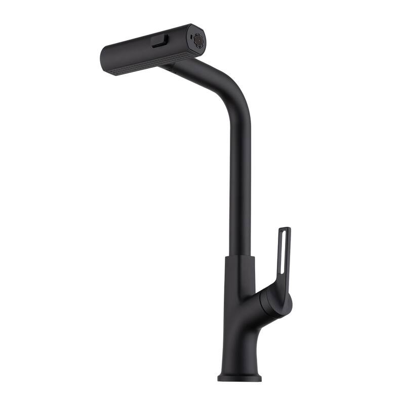 Topcraft Stainless Steel Pull Down Kitchen Faucet - Matte Black