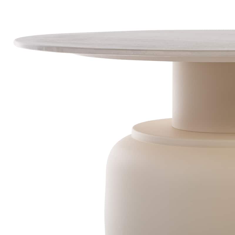 SAFAVIEH Home Kielh Tall Ceramic Side Table - 24"W x 24"D x 19"H