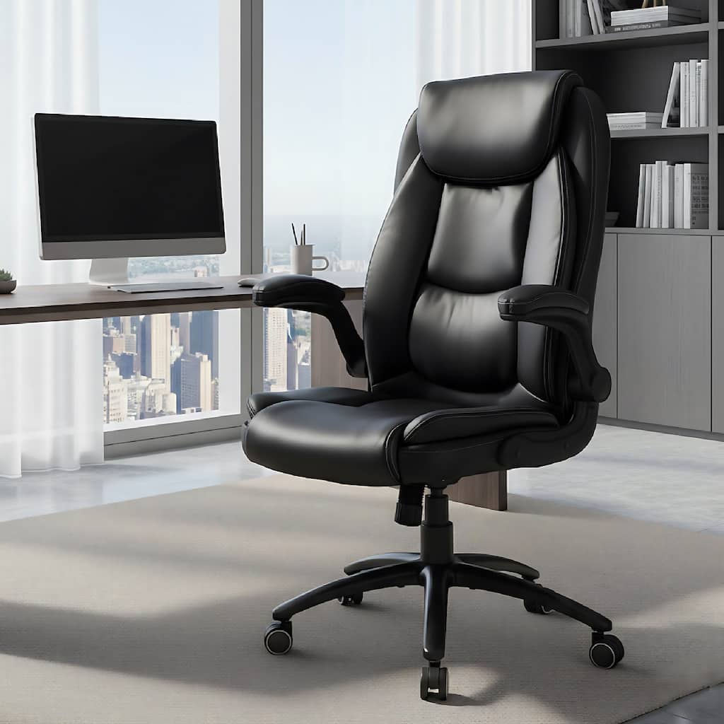 High-Back Executive Office Chair Wide Reclining Seat
