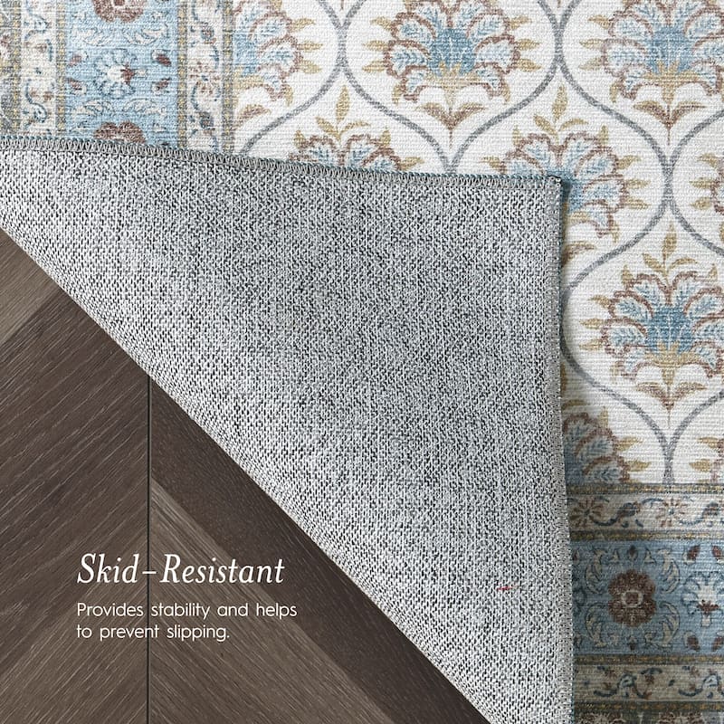 Laura Ashley Imagine Printed Chenille Washable Non-Slip Rugs