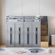 preview thumbnail 2 of 17, Twin Size Loft Bed with 4 Large Retractable Wardrobes, Storage Stair and Side Storage Compartments for Kids Boys Girls, Grey