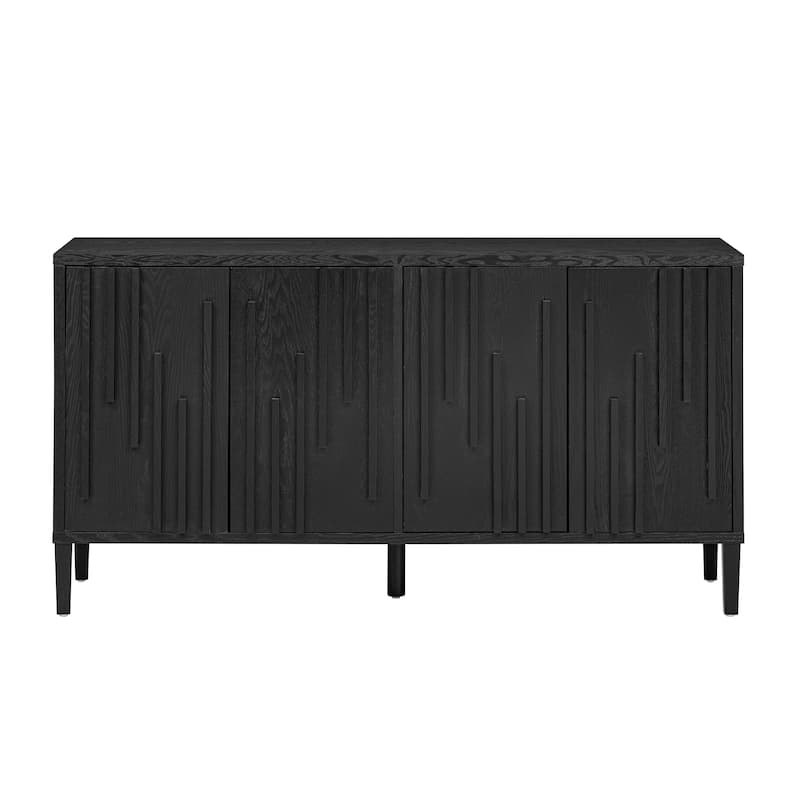 Urben 59.8" 4-Door Sideboard Buffet with Storage - Black
