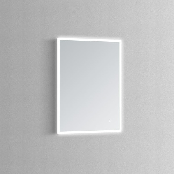slide 2 of 10, Modern Mirrors Apollo Wall Mounted LED Lighted Bathroom Mirror with Defogger, Touch Control Adjustable Color and Brightness 48*35