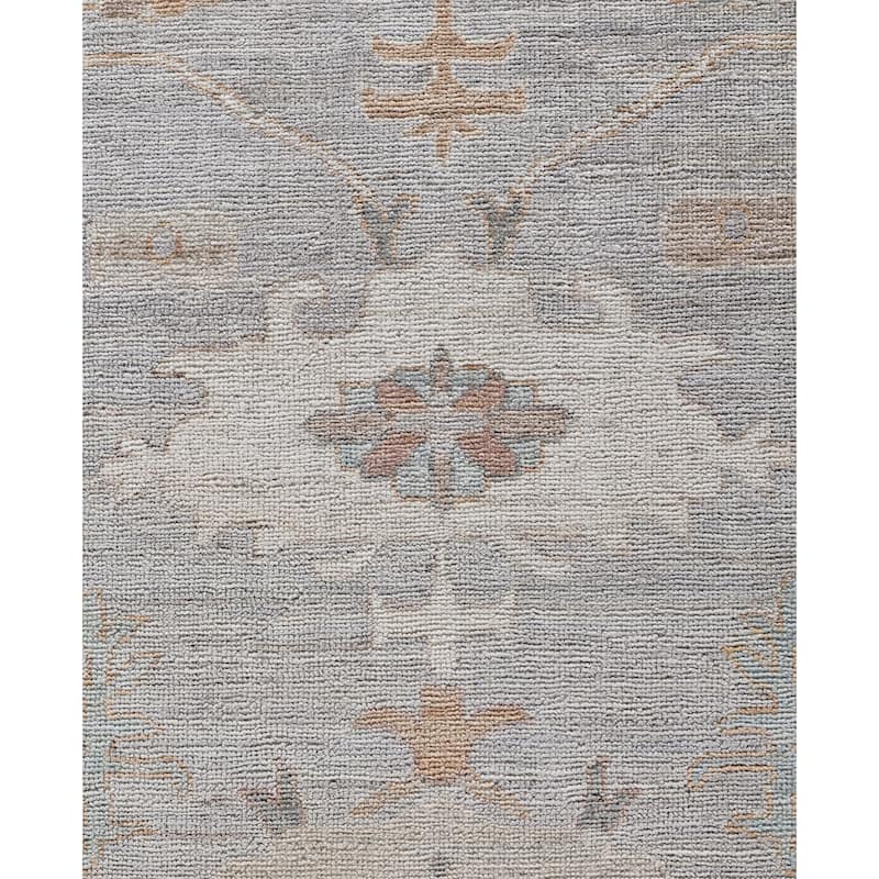 Oushak One-of-a-Kind Hand-Knotted Area Rug - Gray - 8' 4" x 9' 10"