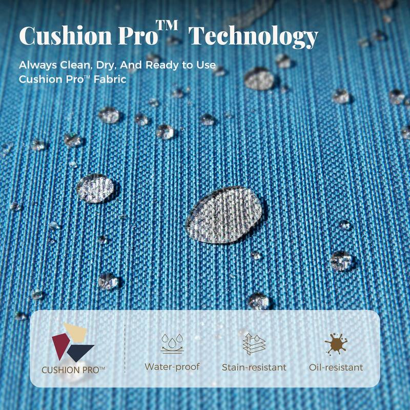 MAISON ARTS 4-Seat Patio Conversation Sets with 2 Rocking Sofa Chairs, 1 Loveseat Sofa and 1 Coffee Table