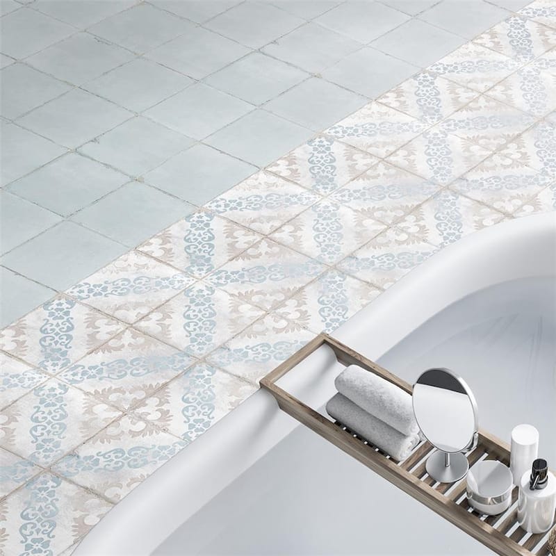 Merola Tile Barcelona Ocean 5-3/4" x 5-3/4" Porcelain Floor and Wall Tile