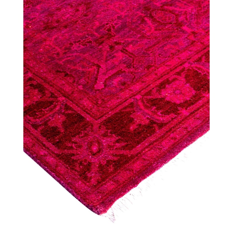Fine Vibrance One-of-a-Kind Hand-Knotted Runner Rug - Pink, 2' 7" x 10' 9" - 2' 7" x 10' 9"