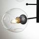 preview thumbnail 5 of 4, 6-Light Modern Matte Black Sputnik Chandelier with Wrought Iron and Clear Glass Accents - W:30.7"