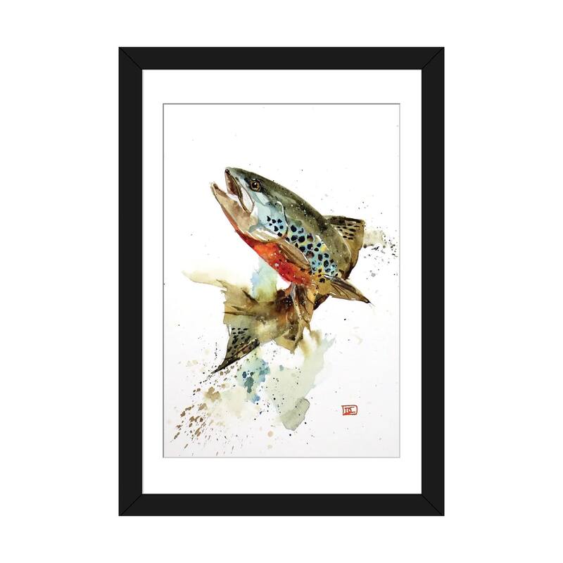 iCanvas "Jumping Brown Trout" by Dean Crouser