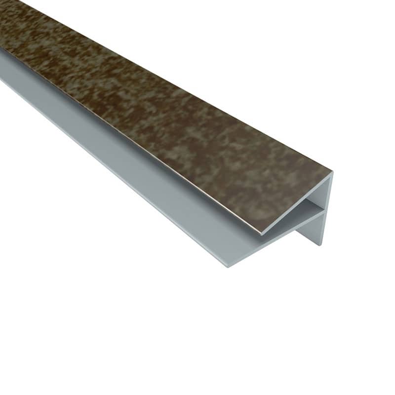 FASÄDE 47 in. Decorative Vinyl Outside Corner Trim Smoked Pewter (5 Pack) - 5 Pack
