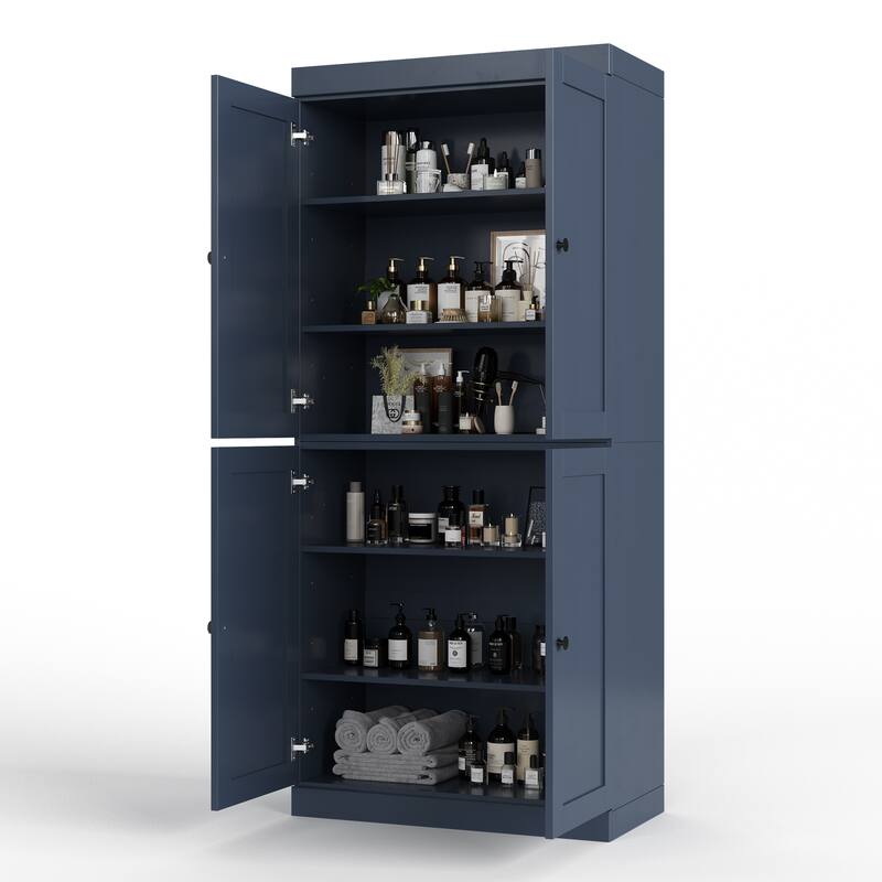 Palace Imports 100% Solid Wood 32" Bathroom Storage Cabinet with Shaker Doors and Adjustable Shelves
