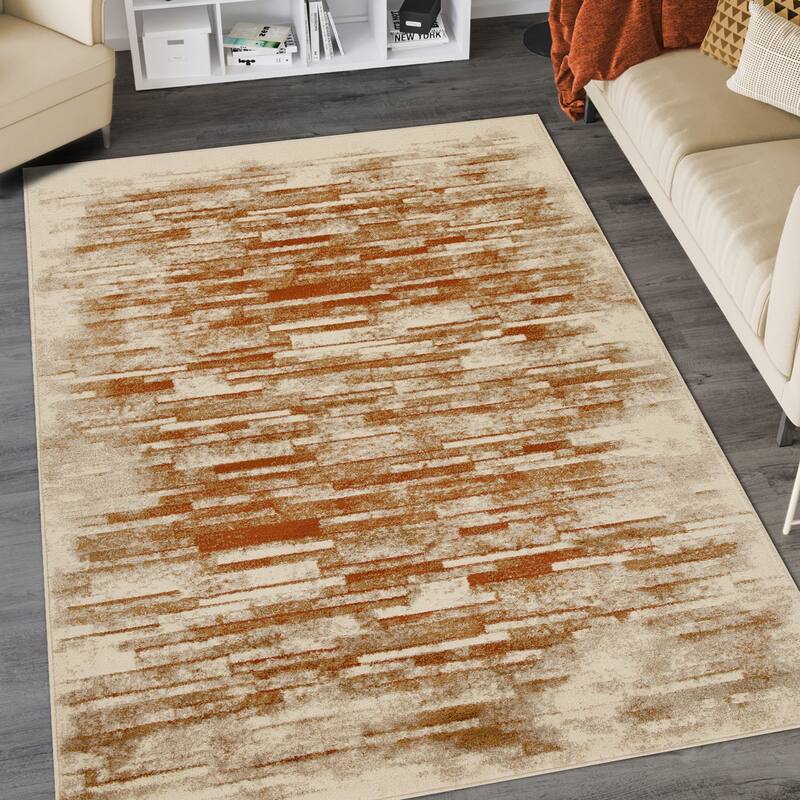 Superior Contemporary Distressed Abstract Indoor Area Rug