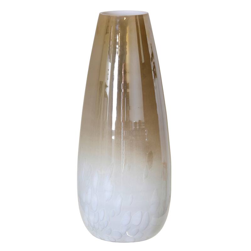 StyleCraft Half Cheena - Glass Vase - Smoky  Ombre Milky White