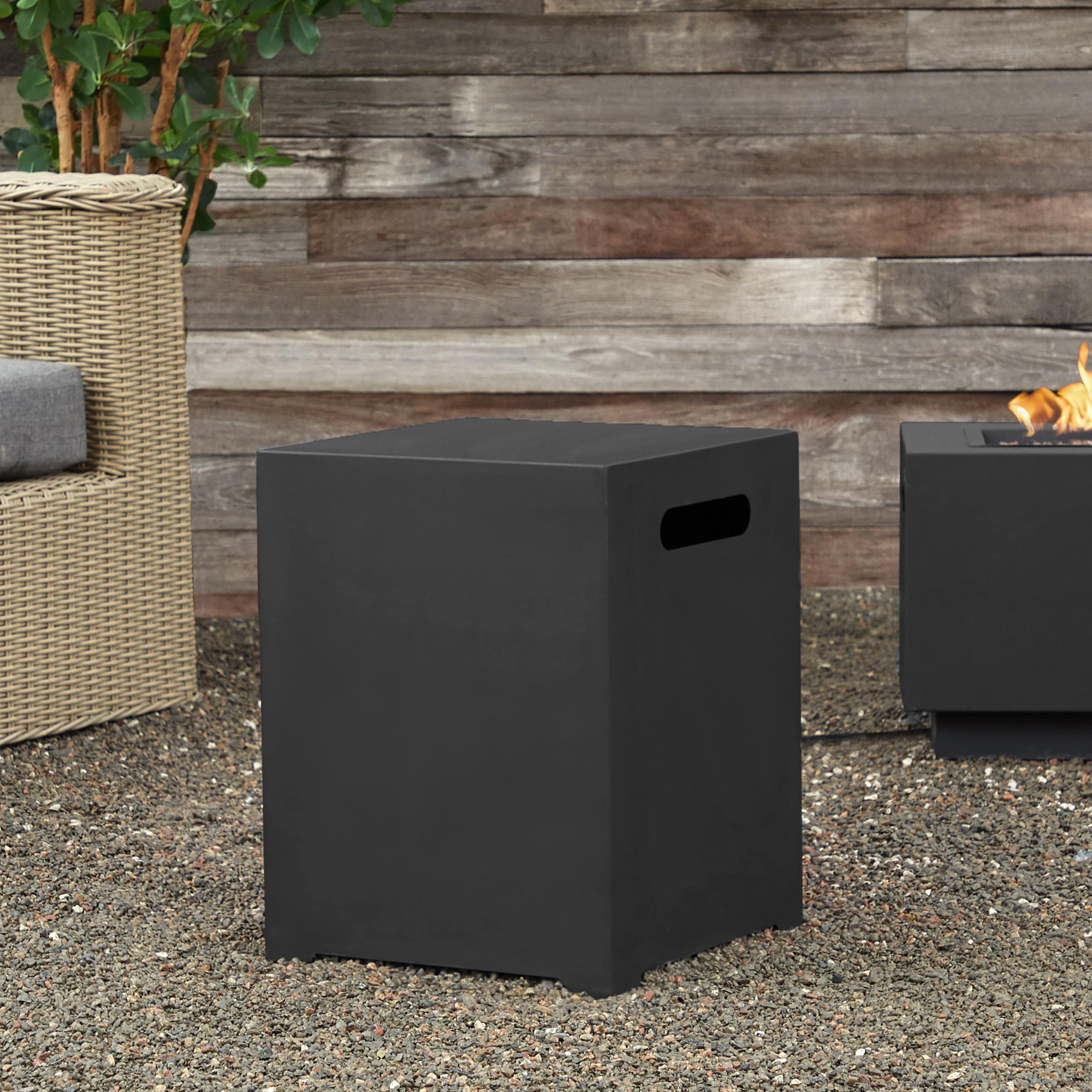 Real Flame Black Propane Tank Cover 15.125”