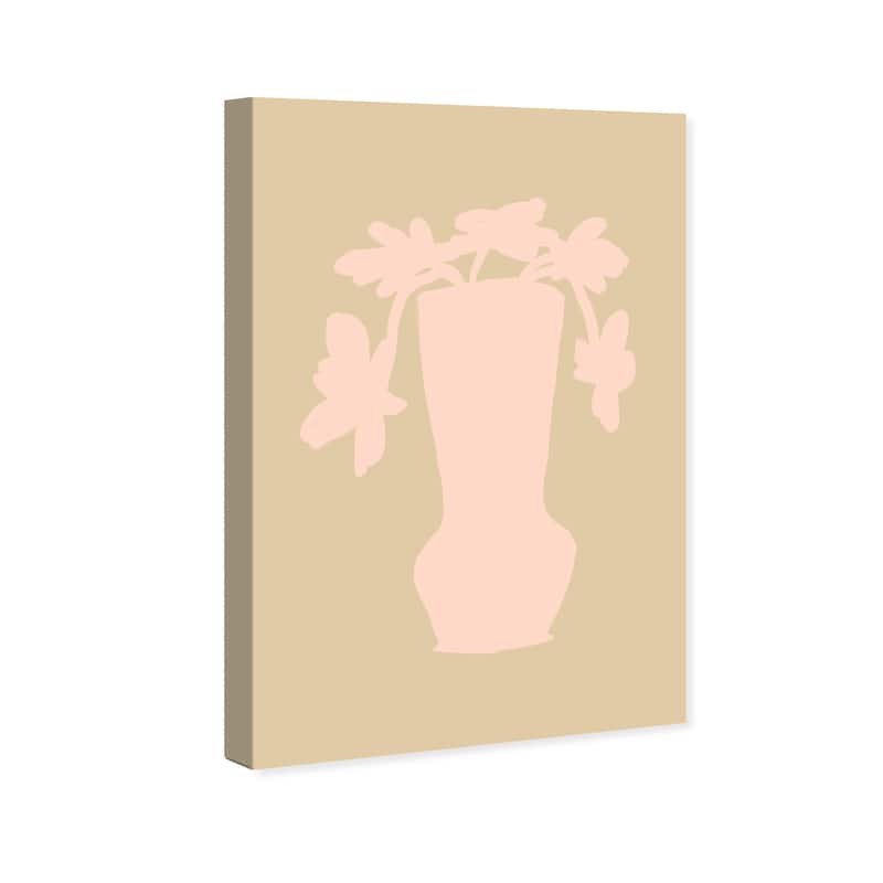 Wynwood Studio Canvas Floral and Botanical Pale Blush Plant Pink and Light Pink Modern & Contemporary Wall Art Canvas Print