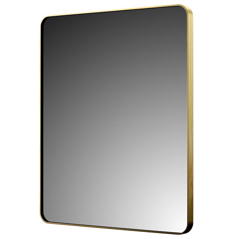 CRAFT + MAIN AM3036R Reflections 30" W x 36" H Modern Rectangular - Brushed Gold