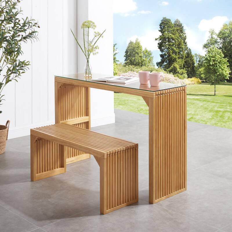 Wooden Dining Bench and Table Set for Entryway,Living Room,Kitchen