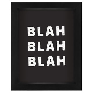 Americanflat Black Framed Shadow Box Sign Decor 'Blah Blah Blah' Funny Sayings - 5" x 7"