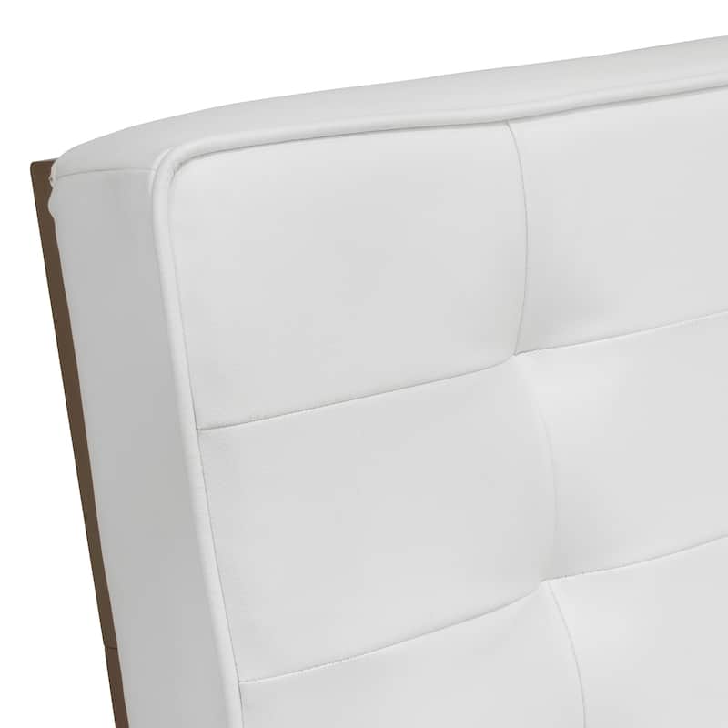 Studio Designs Home Ashlar Metal and Tufted Blended Leather Armless Accent Chair