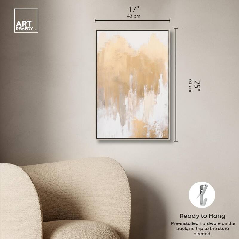 Soft Grey Glam Gold II Canvas by Art Remedy