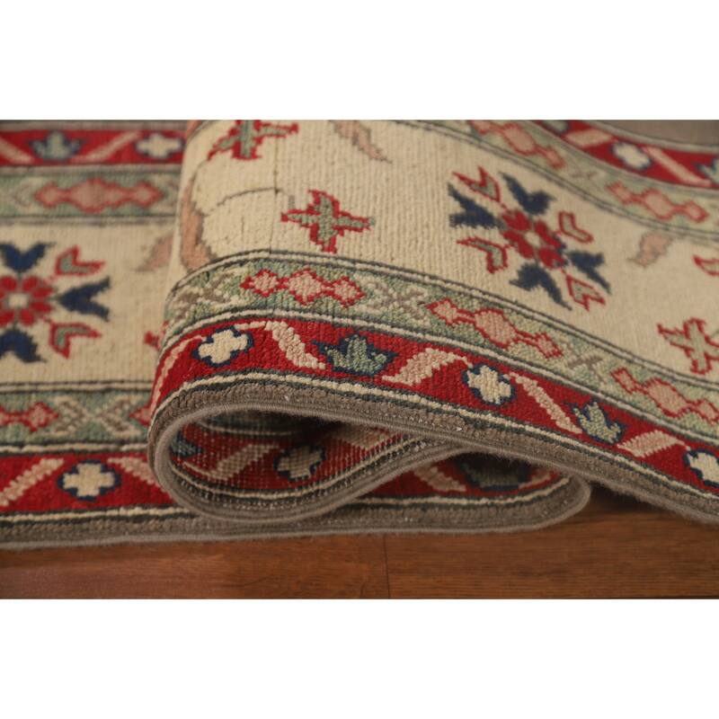 Red Kazak Oriental Area Rug Handmade Wool Carpet - 6'7" x 9'10"