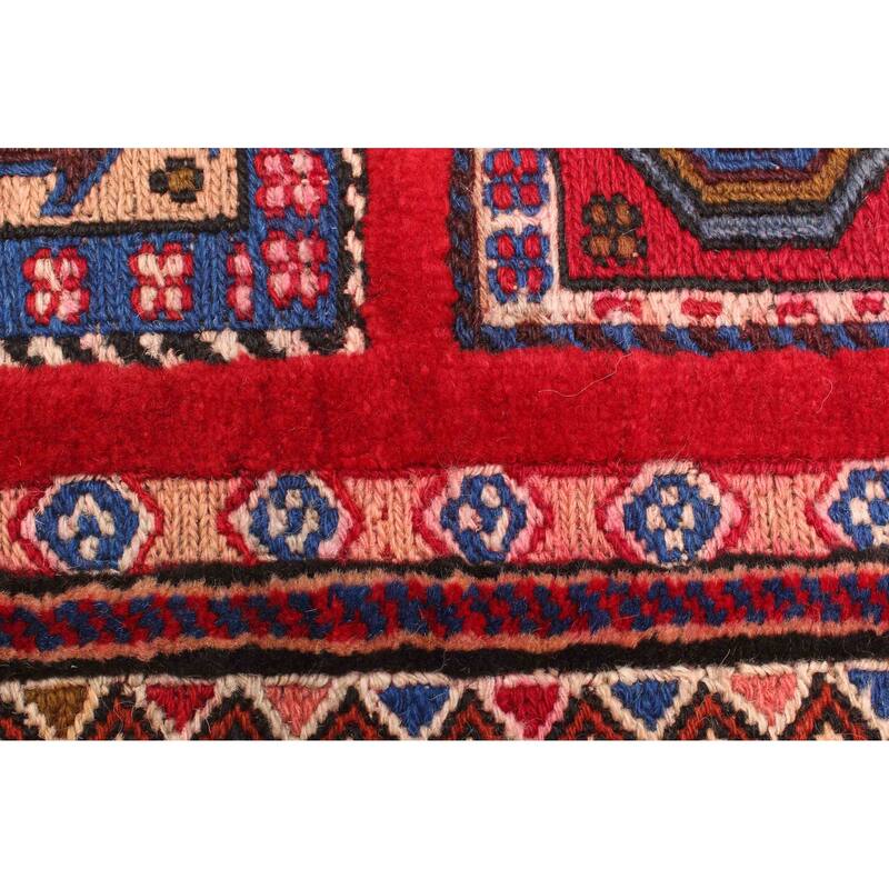 ECARPETGALLERY Hand-knotted Teimani Red Wool Rug - 2'9 x 4'4