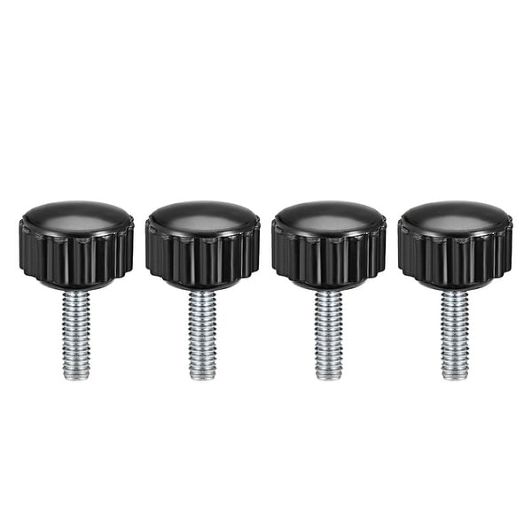 M4 x 14mm Male Thread Knurled Clamping Knobs Grip Thumb Screw on Type 4 Pcs