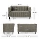 preview thumbnail 11 of 10, Weymouth Contemporary Channel Stitch Velvet Settee by Christopher Knight Home