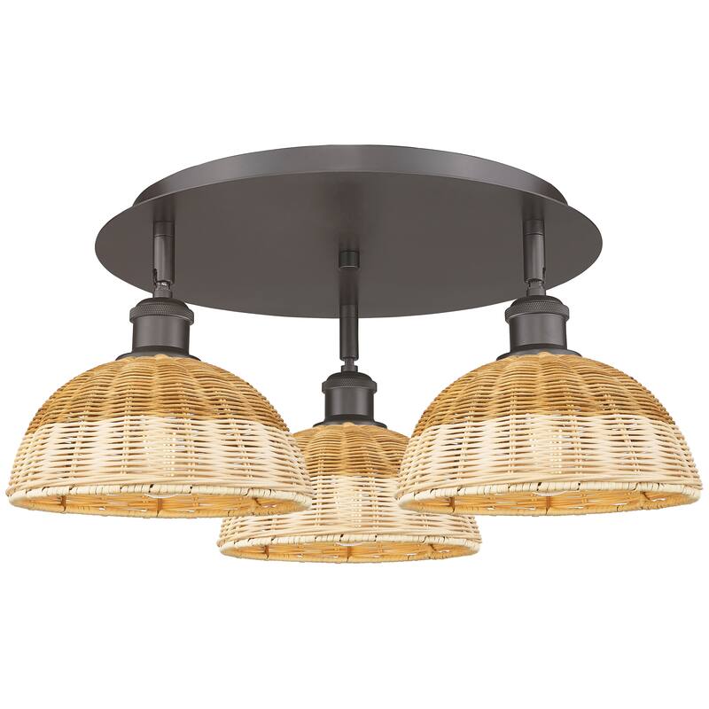 Innovations Lighting Endless Possibilities Ballston - Bristol Natural II - 3 Light 21" Flush Mount