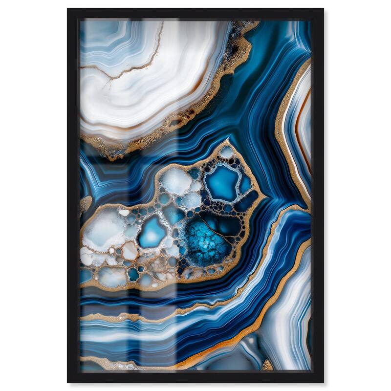 Azure Alveoli II Shadowbox by Art Remedy - Black - 24" x 36"
