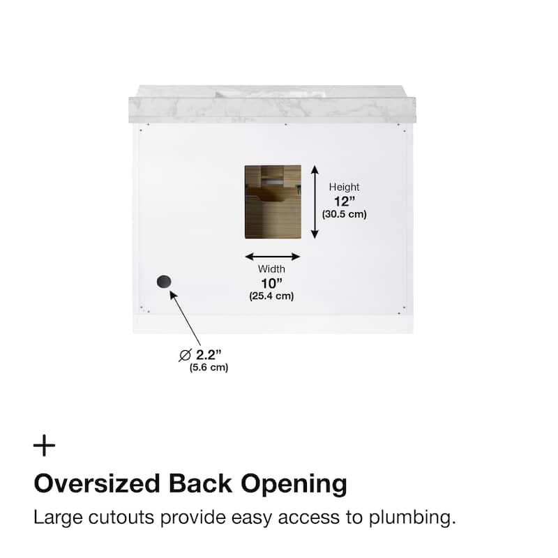 Athea Bathroom Vanity with White Engineered Marble Top