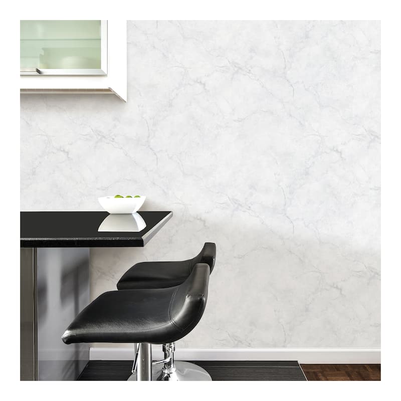 NuWallpaper Carrara Marble Peel & Stick Wallpaper - 216in x 20.5in x 0.025in