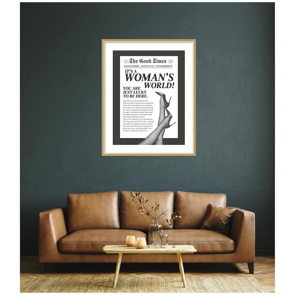 Kate and Laurel Woman's World by Honey Island Studio Framed Wall Art Print