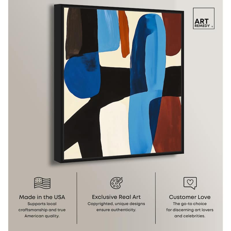 Cobalt Collision Canvas by Art Remedy