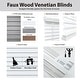 preview thumbnail 4 of 3, White Cordless Faux Wood Blind (48 inches long)