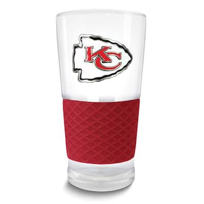NFL Kansas City Chiefs Score 22 Oz. Pint Glass with Silicone Grip