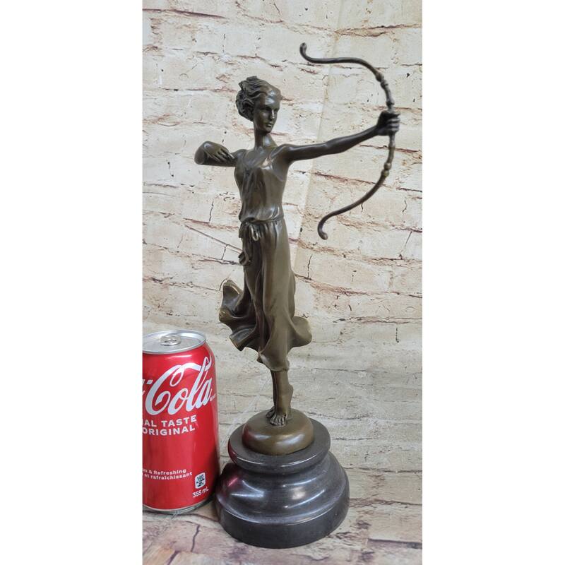 Diana The Huntress Roman Greek Goddess Artemis Bronze Statue Sculpture Figure