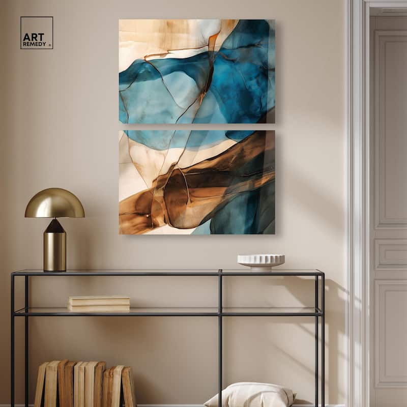 Glitch Aesthetic III Canvas Set of 2 by Art Remedy, Gallery Wrapped
