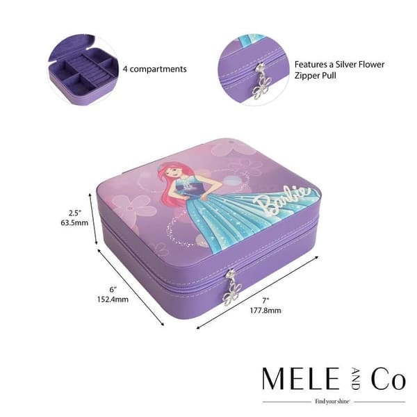 dimension image slide 0 of 4, Barbie Besties Travel Jewelry Case by Mele and Co