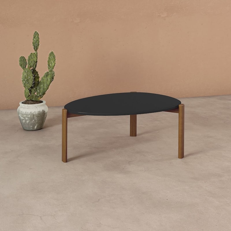 Manhattan Comfort Mid Century Modern Gales Coffee Table - Matte Black