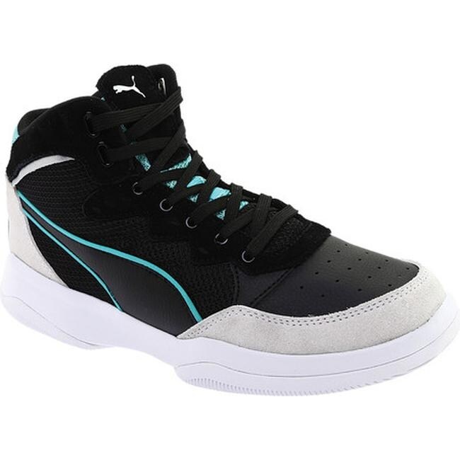 puma black and white high tops