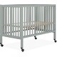 preview thumbnail 1 of 3, Dream On Me Quinn Full-Size Folding Crib - Cool Grey Cool Grey