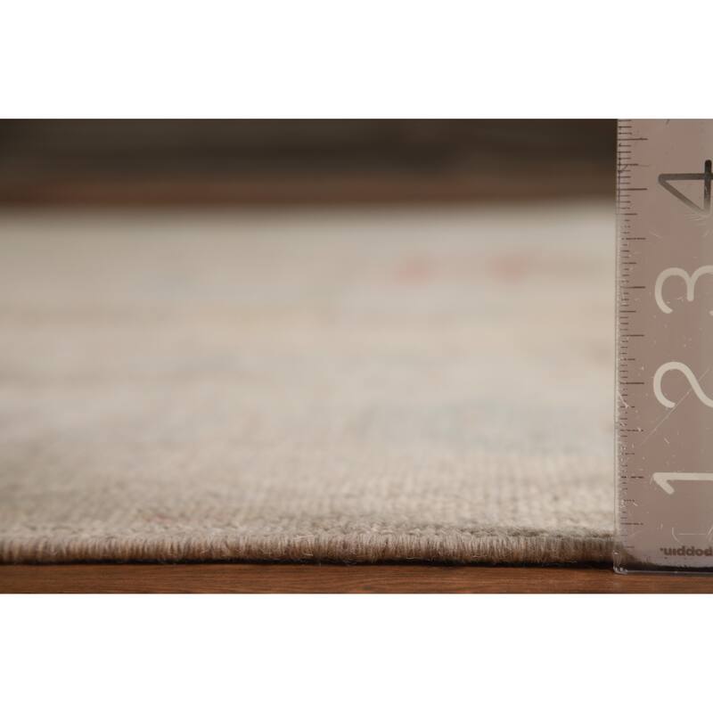 Hand Knotted Oriental 100% Wool Carpet Transitional All-Over Brown Oushak Area Rug - 13' 9'' X 10' 3''