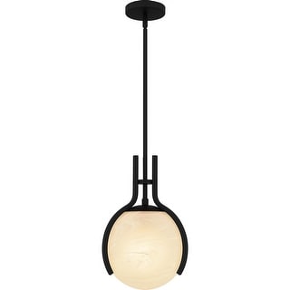 Matte Black One Light Pendant from the Quoizel Pendant Collection