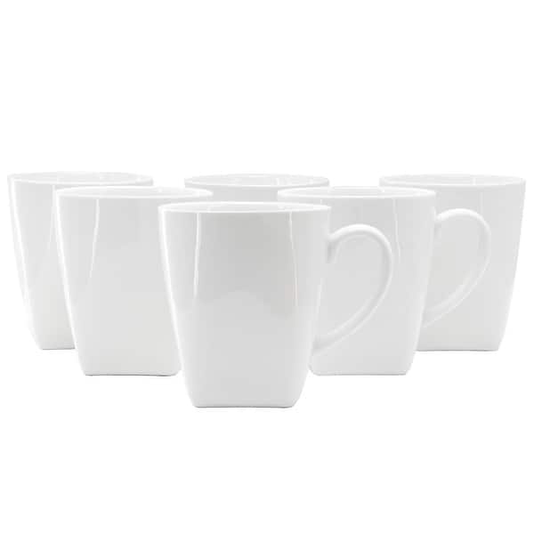 Our Table Simply White 6 Piece 13.26 Ounce Porcelain Mug Set in White - Bed  Bath & Beyond - 40117833