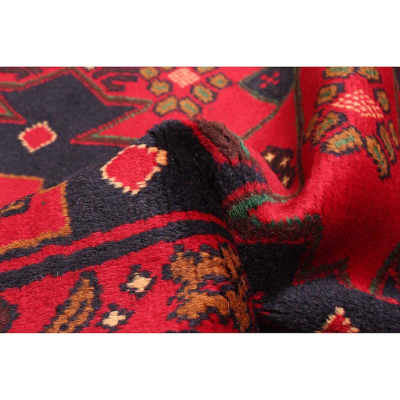 ECARPETGALLERY Hand-knotted Teimani Red Wool Rug - 3'9 x 6'8