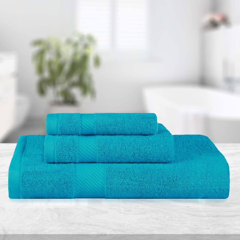 Luxury Egyptian Cotton Solid 3 Piece Bath Towel Set by Superior