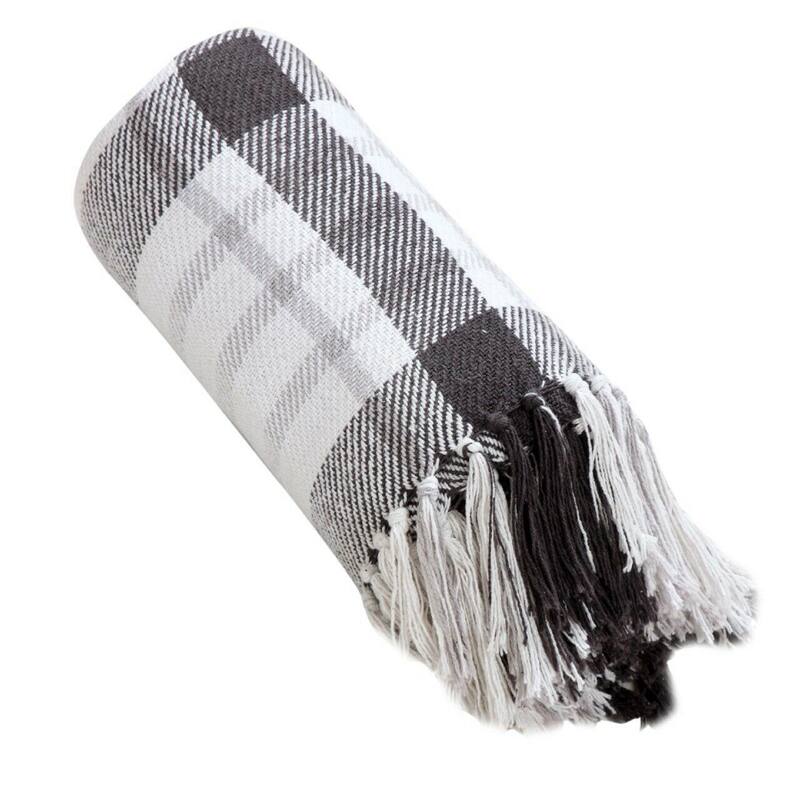 Luxurious 100% Ringspun Cotton Throw Blanket Hand loom Stone Wash -(50' x 60')