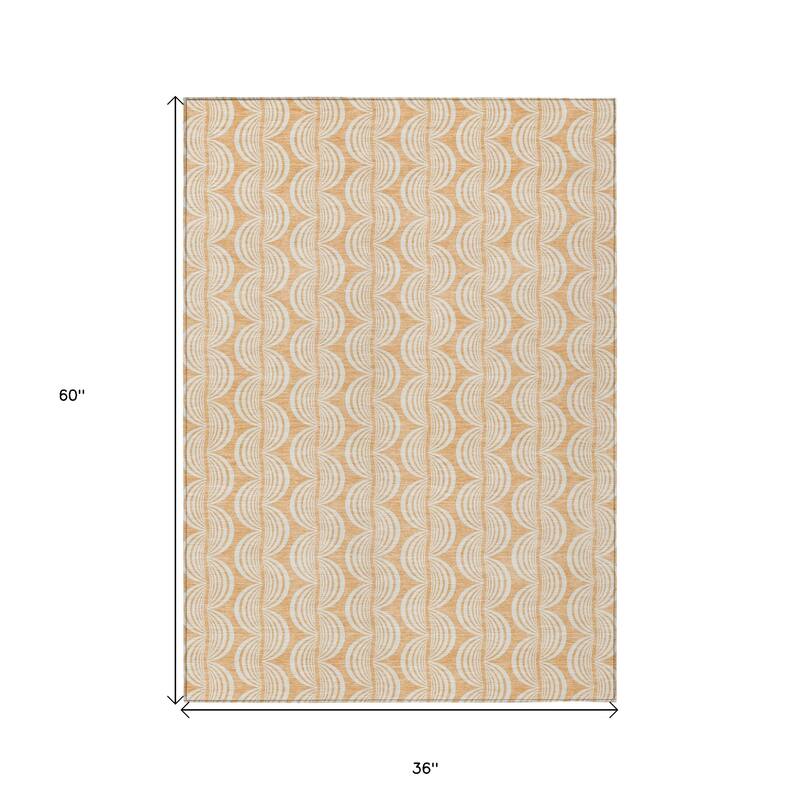 HomeRoots Ogee Transitional Rectangle Outdoor Rug